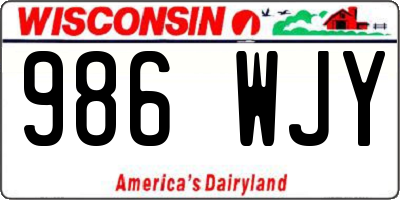 WI license plate 986WJY