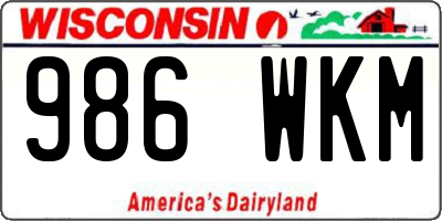 WI license plate 986WKM