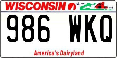 WI license plate 986WKQ