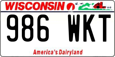 WI license plate 986WKT