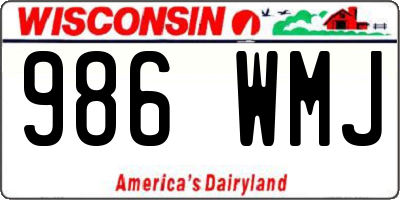 WI license plate 986WMJ