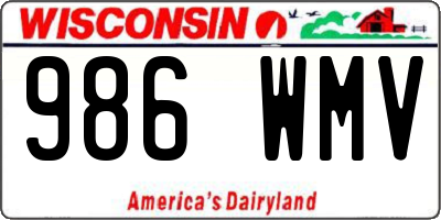 WI license plate 986WMV