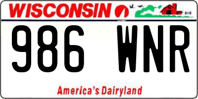 WI license plate 986WNR
