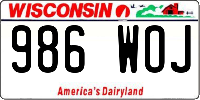 WI license plate 986WOJ
