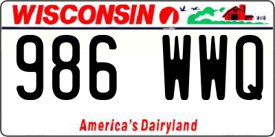 WI license plate 986WWQ