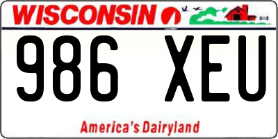 WI license plate 986XEU