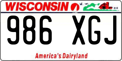 WI license plate 986XGJ