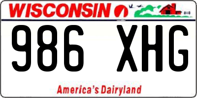 WI license plate 986XHG