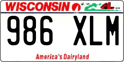 WI license plate 986XLM