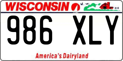WI license plate 986XLY