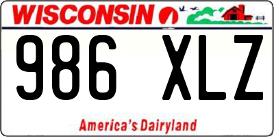 WI license plate 986XLZ