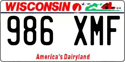 WI license plate 986XMF