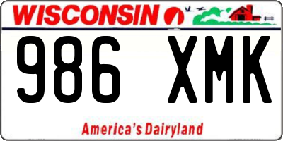 WI license plate 986XMK