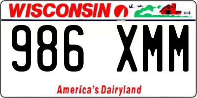 WI license plate 986XMM