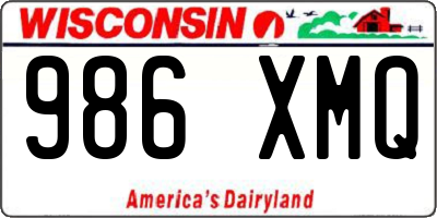 WI license plate 986XMQ