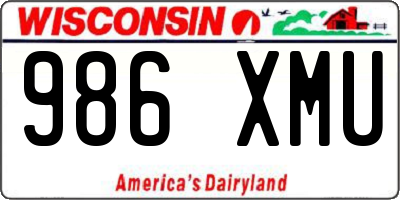WI license plate 986XMU