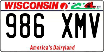 WI license plate 986XMV
