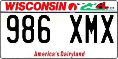 WI license plate 986XMX