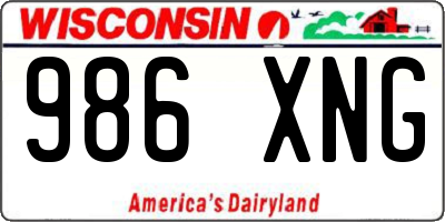 WI license plate 986XNG
