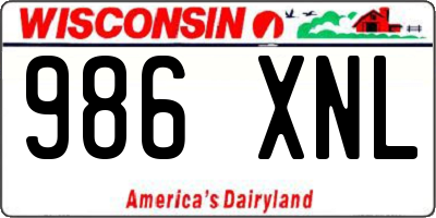 WI license plate 986XNL