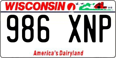 WI license plate 986XNP