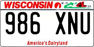 WI license plate 986XNU