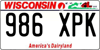 WI license plate 986XPK