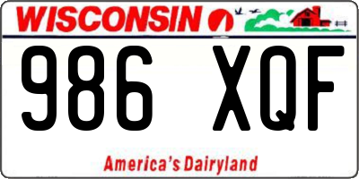 WI license plate 986XQF