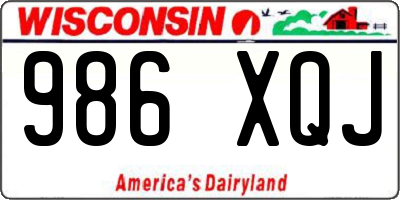 WI license plate 986XQJ