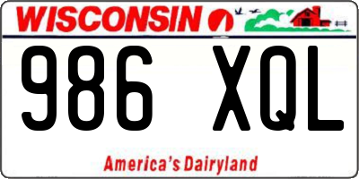 WI license plate 986XQL
