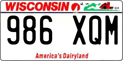 WI license plate 986XQM