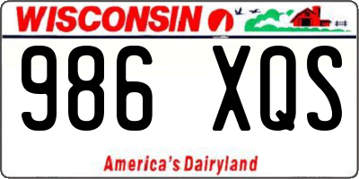 WI license plate 986XQS