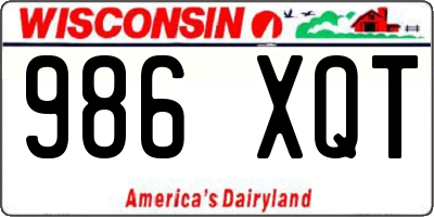 WI license plate 986XQT