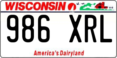 WI license plate 986XRL