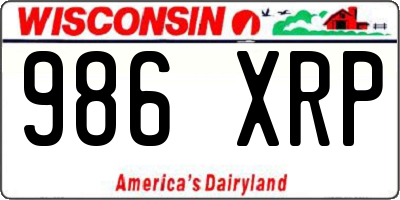 WI license plate 986XRP