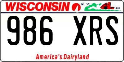 WI license plate 986XRS