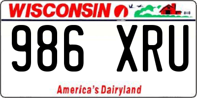 WI license plate 986XRU