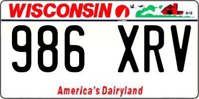 WI license plate 986XRV