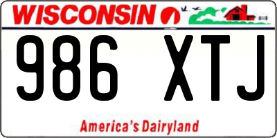 WI license plate 986XTJ