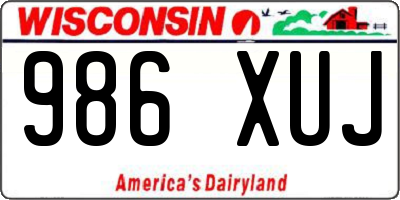 WI license plate 986XUJ