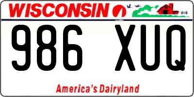 WI license plate 986XUQ