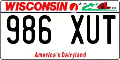 WI license plate 986XUT