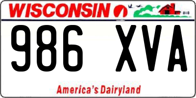 WI license plate 986XVA