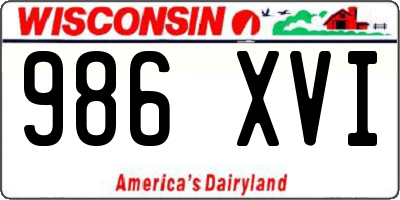WI license plate 986XVI