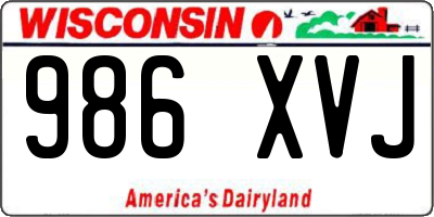WI license plate 986XVJ