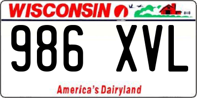 WI license plate 986XVL