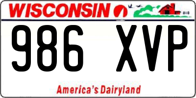 WI license plate 986XVP