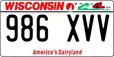WI license plate 986XVV