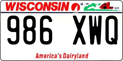 WI license plate 986XWQ
