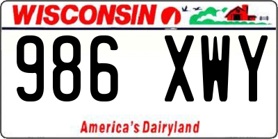 WI license plate 986XWY